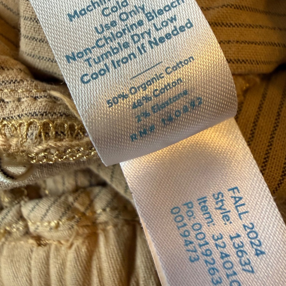 Marine Layer Mens Slim Fit Khaki Tan Drawstring Pants Size Medium 13637 EUC - Picture 9 of 11
